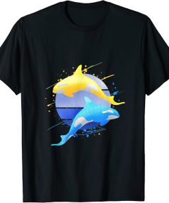 Killer Whale Sunset Women Girls Men Boys Kids Orca T-Shirt