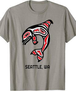 Seattle Washington Native American Indian Orca Killer Whales T-Shirt